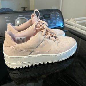 Nike Women Air Force Pink Suede